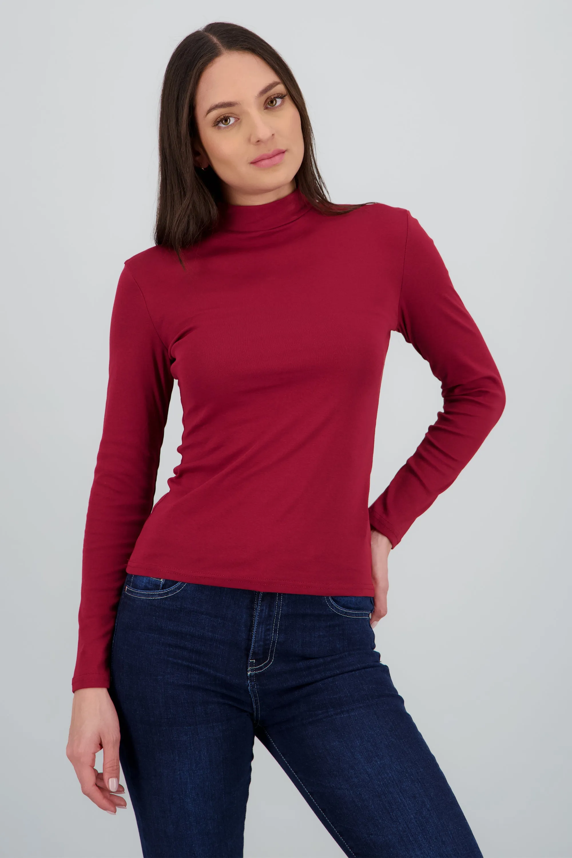 Top liso manga larga cuello alto sold by Shasa