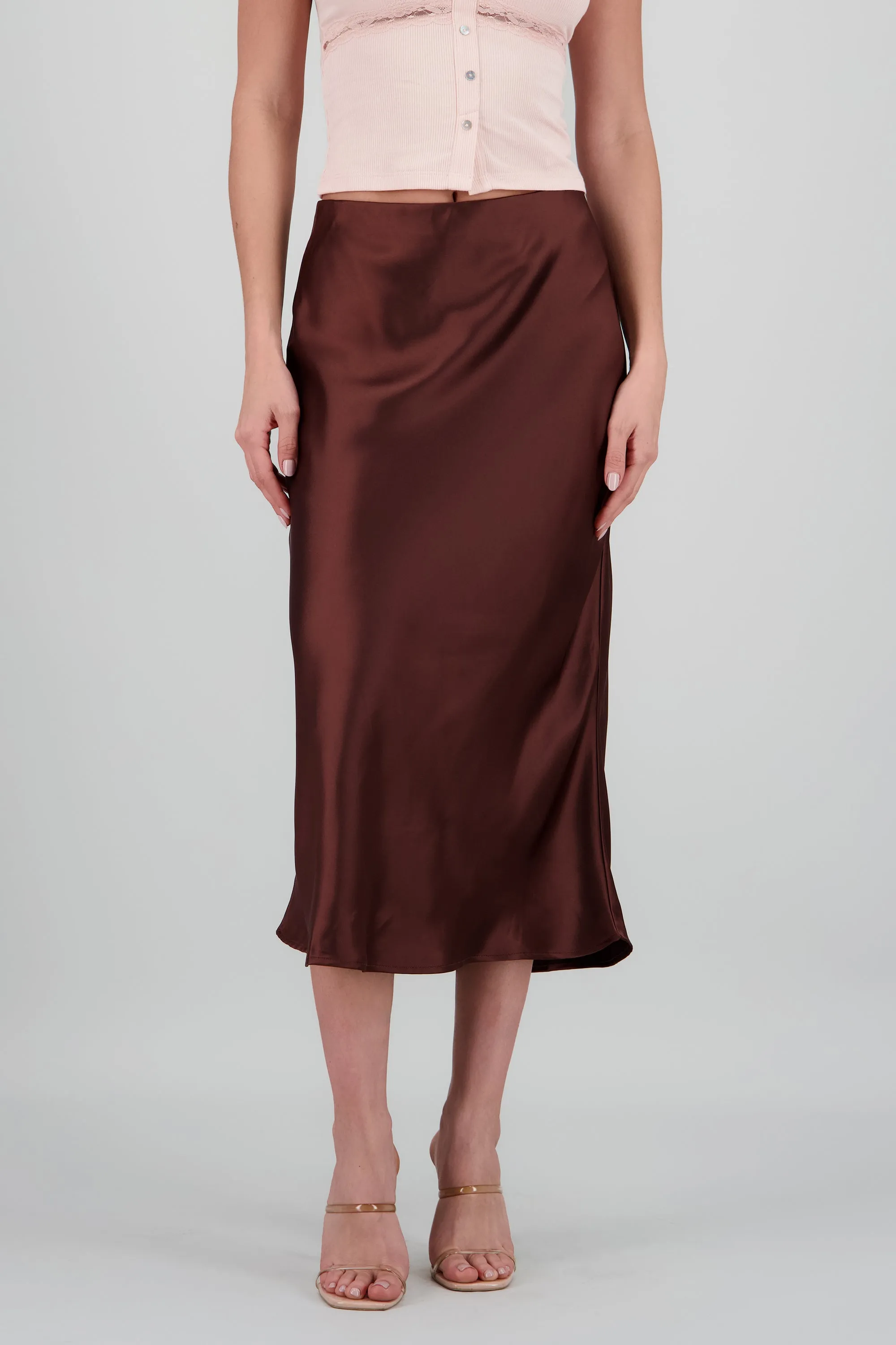 Falda satin midi lisa sold by Shasa product image thumbnail 2
