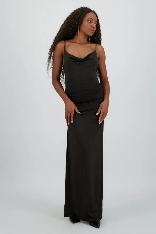 Vestido maxi plisado tirantes sold by Shasa