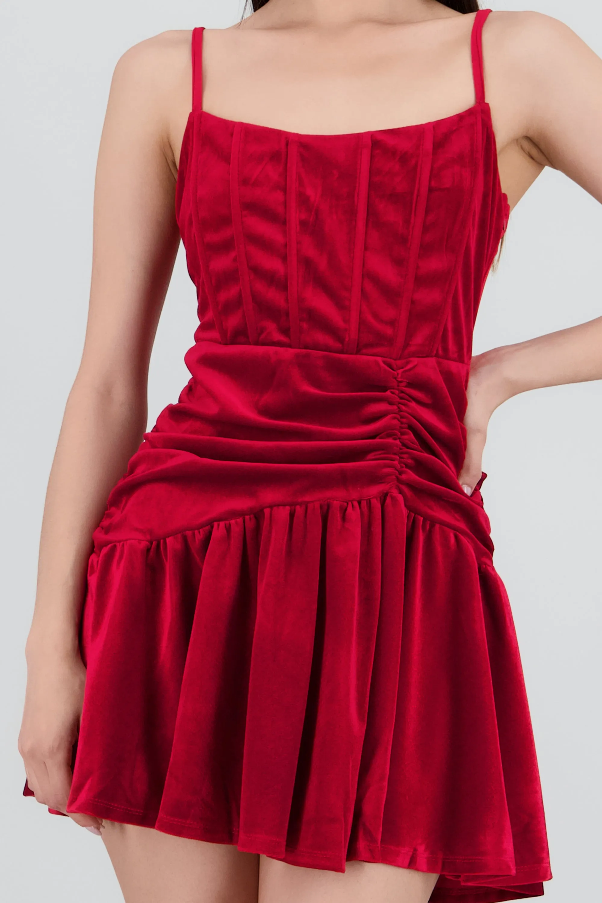 Vestido velvet detalle frunce tirantes sold by Shasa product image thumbnail 5