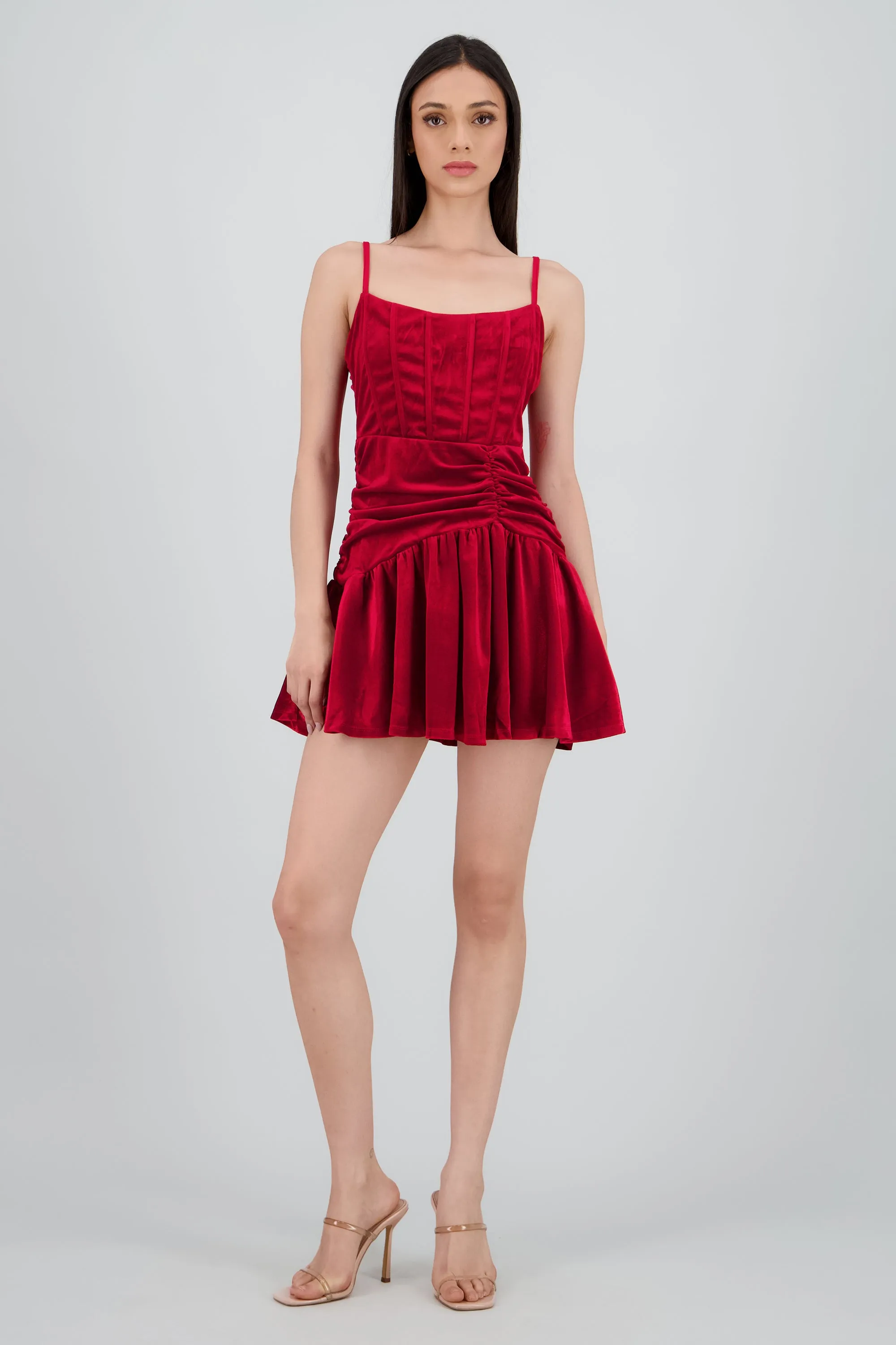 Vestido velvet detalle frunce tirantes sold by Shasa product image thumbnail 2