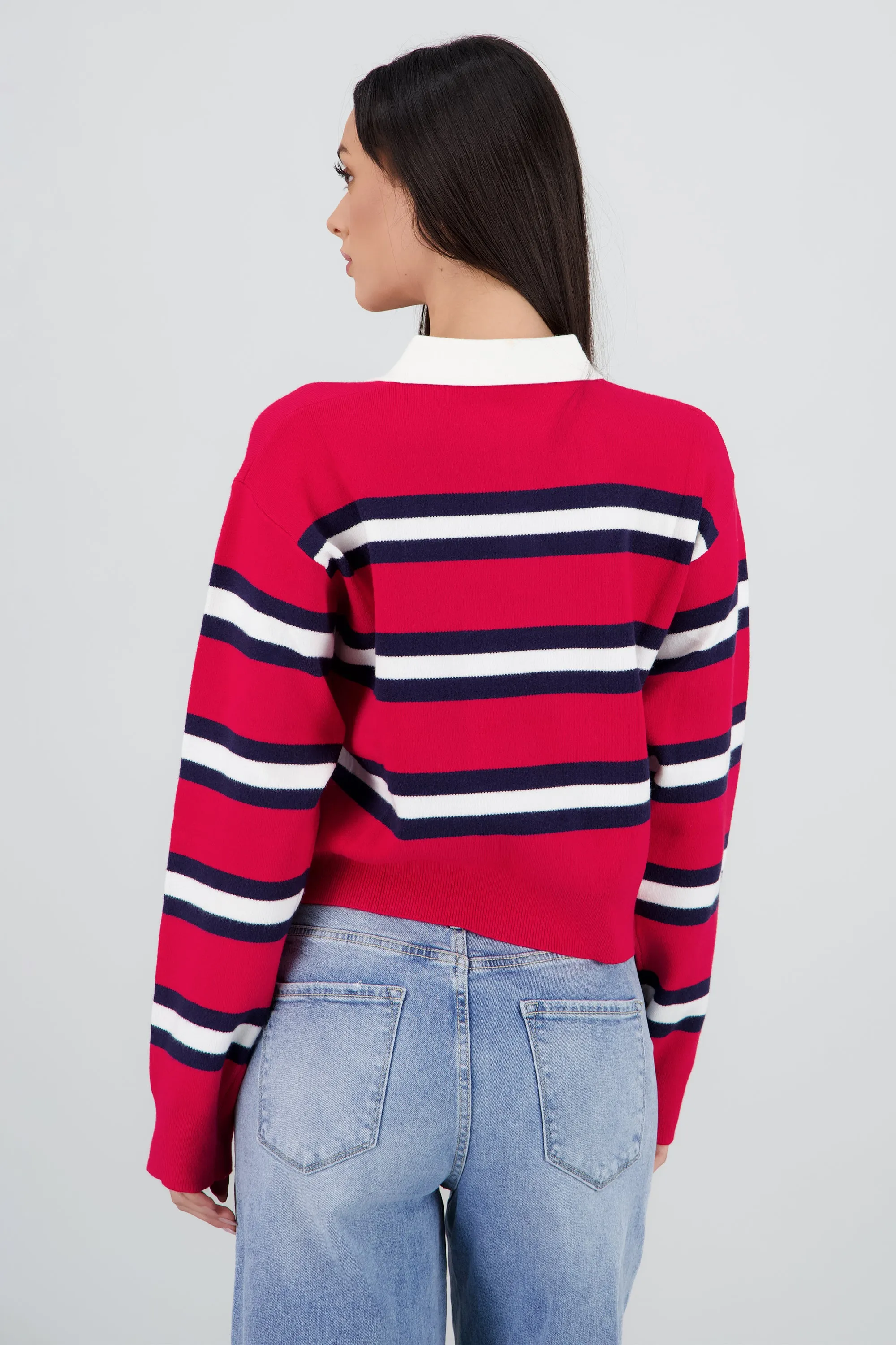 Suetere tejido rayas con cuello polo sold by Shasa product image thumbnail 4