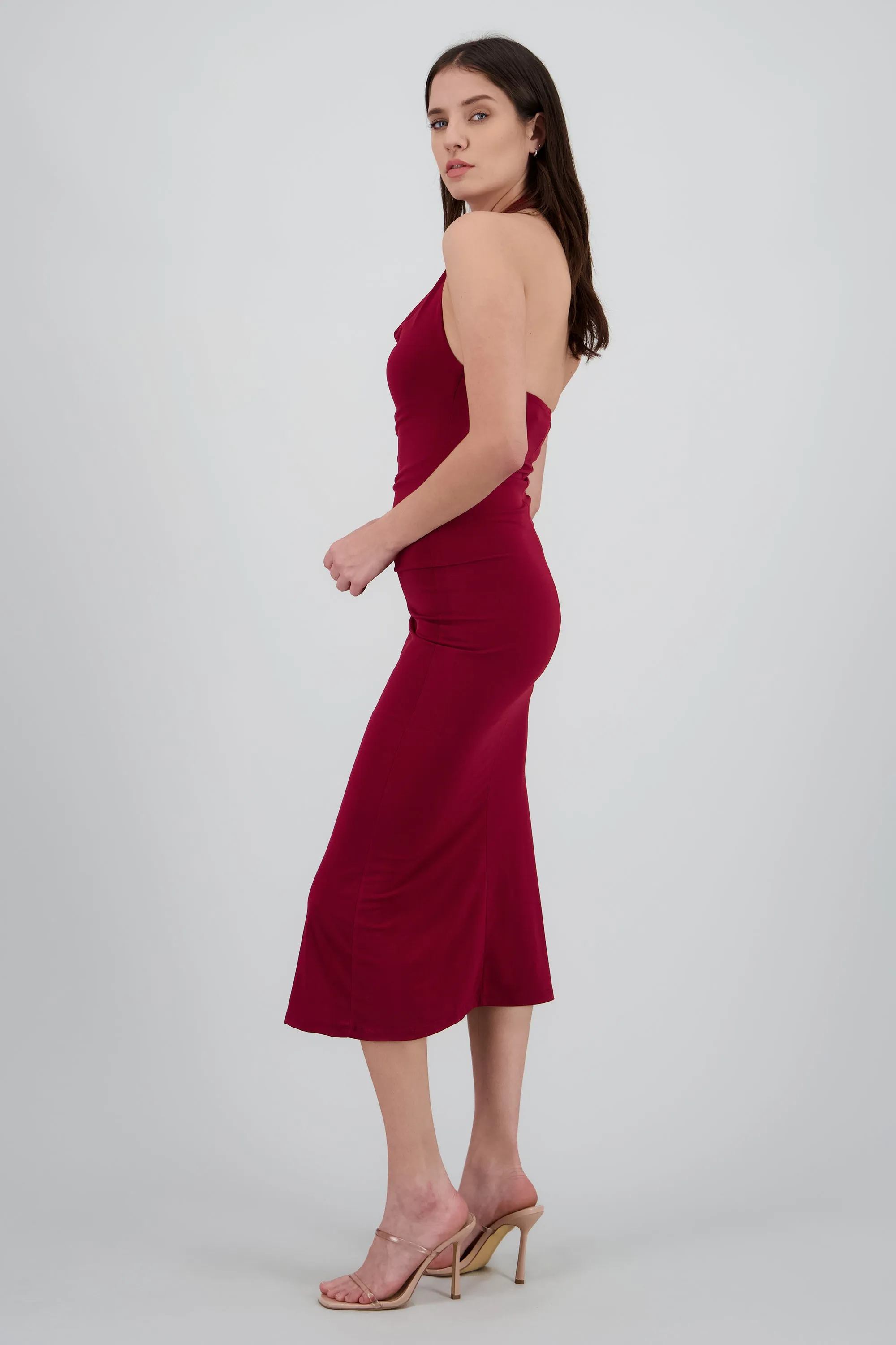 Vestido maxi halter escote columpio sold by Shasa product image thumbnail 3