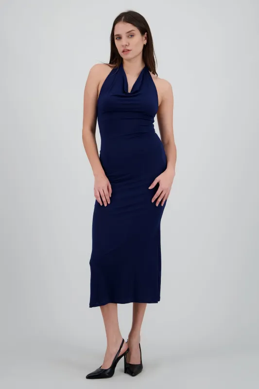 Vestido maxi halter escote columpio sold by Shasa