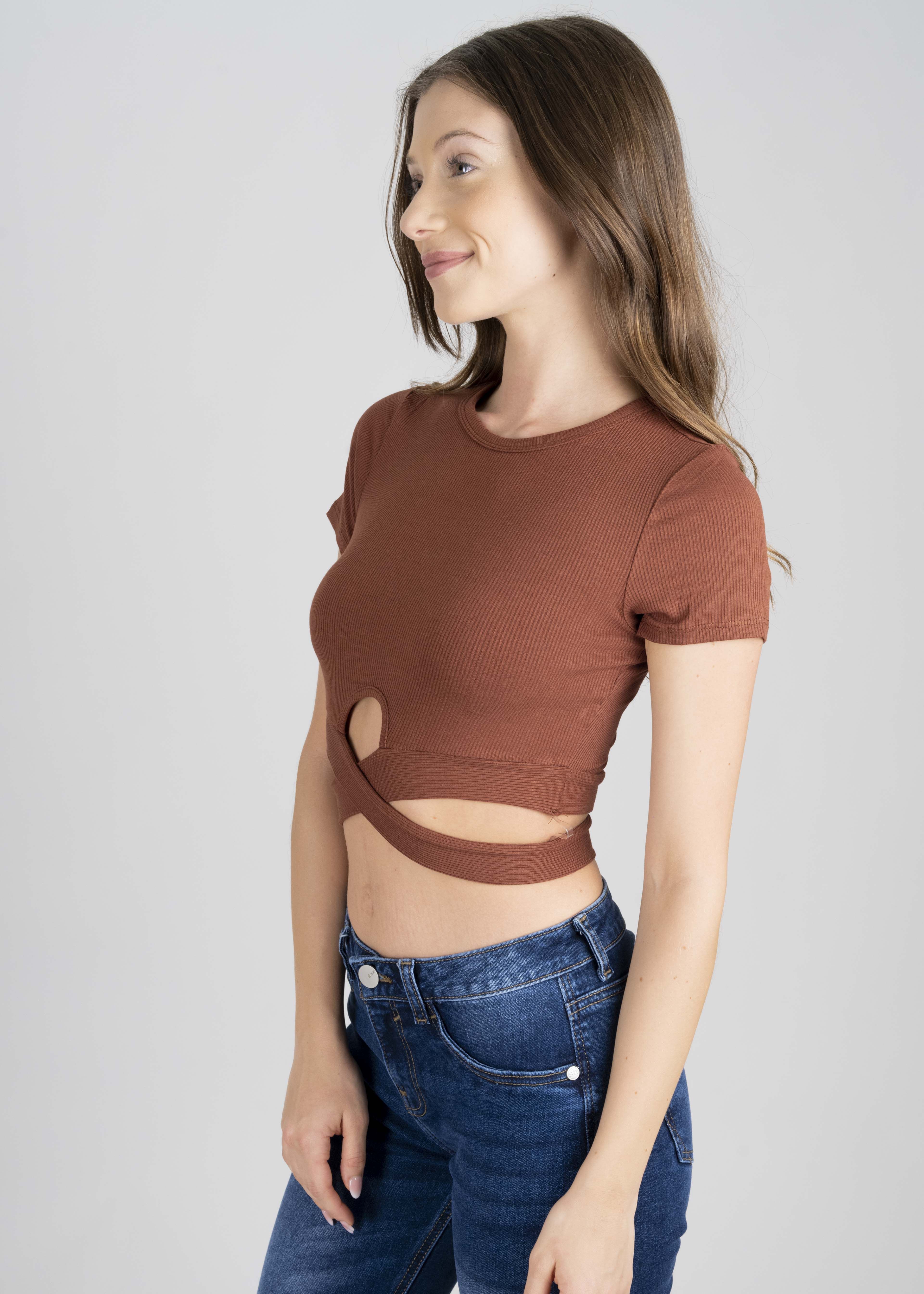 Top textura abertura cruzada sold by Shasa product image thumbnail 2