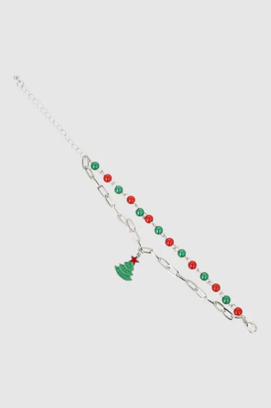 SET 2 PULSERAS NAVIDAD ARBOL made by Shasa