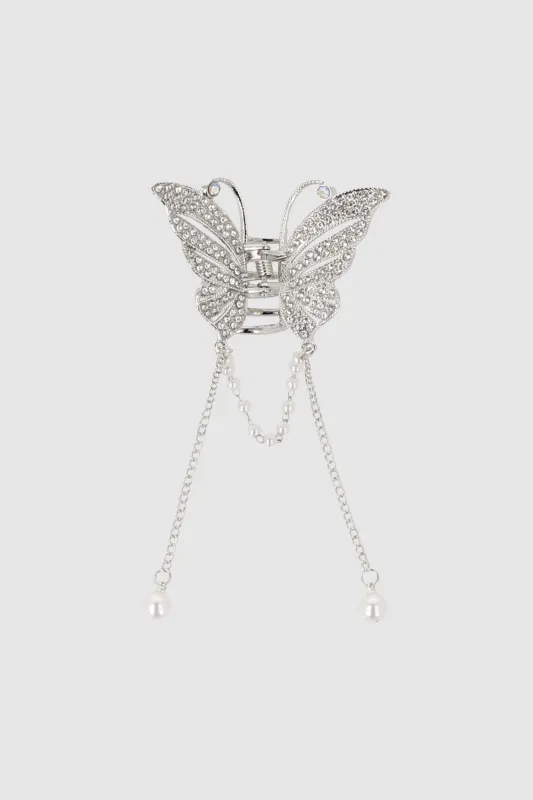 Pinza Mariposa Con Perlas En Caída sold by Shasa