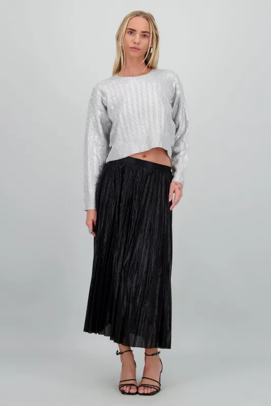 Falda midi tableada sold by Shasa