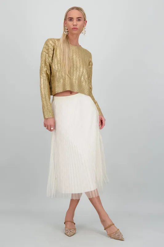 Falda midi tableada sold by Shasa