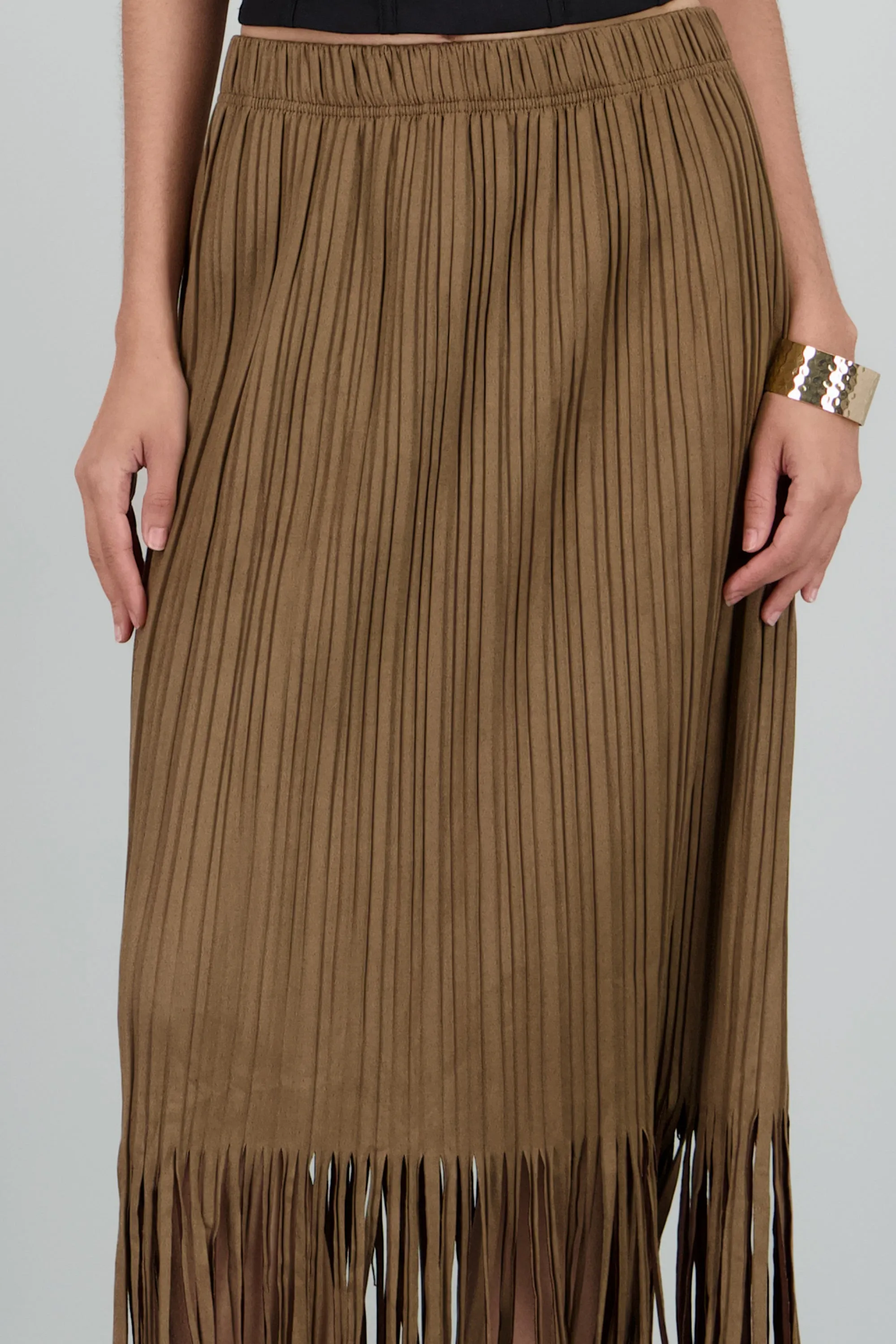 Falda midi suede flecos sold by Shasa product image thumbnail 5