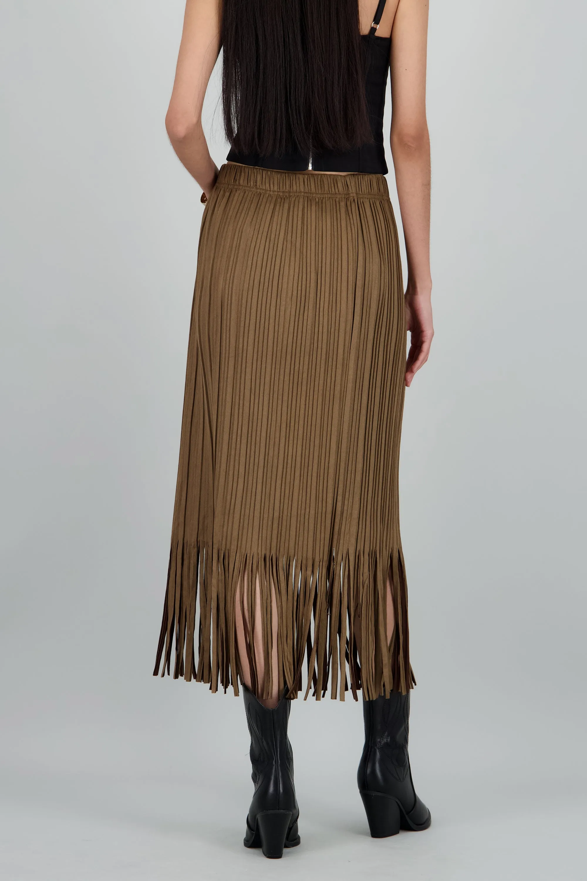 Falda midi suede flecos sold by Shasa product image thumbnail 4