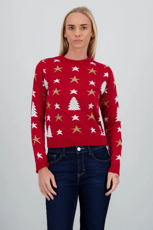 Sueter arbol navidad con estrellas sold by Shasa