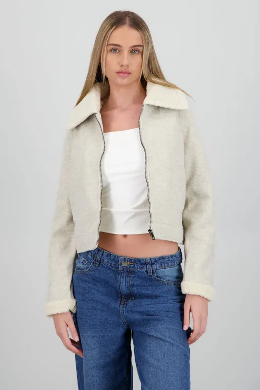 Chamarra suede peluche sold by Shasa