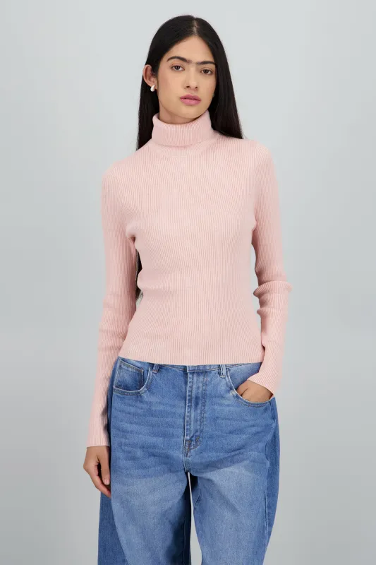 Sueter acanalado con cuello alto sold by Shasa