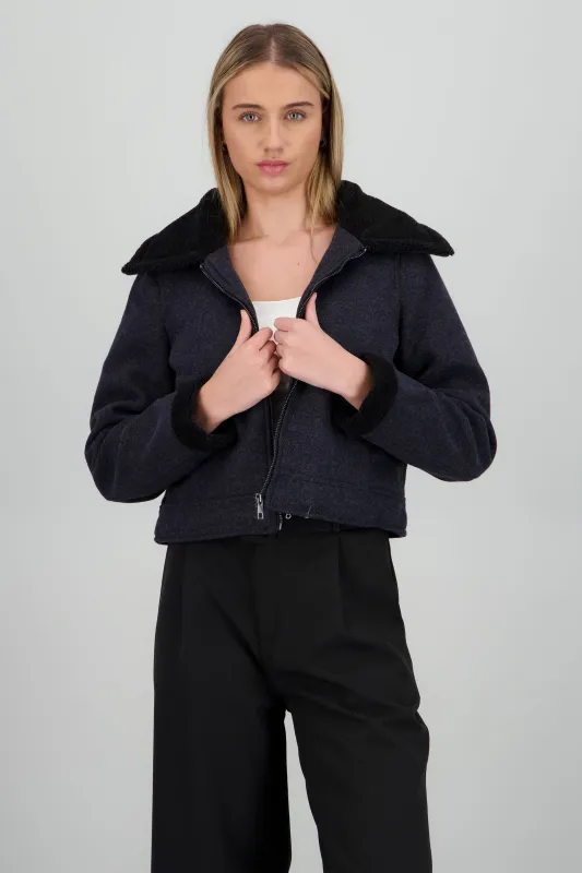 Chamarra suede peluche sold by Shasa