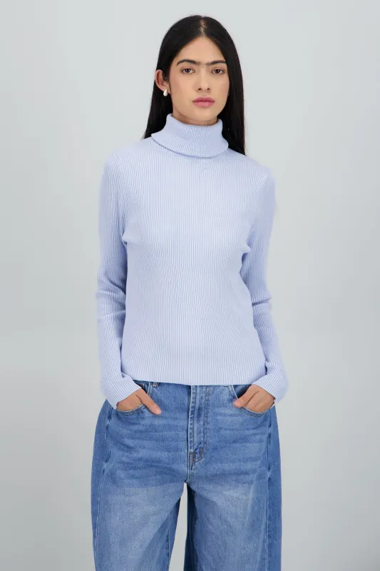 Sueter acanalado con cuello alto sold by Shasa