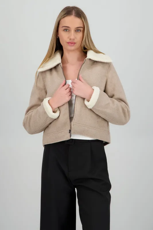 Chamarra suede peluche sold by Shasa