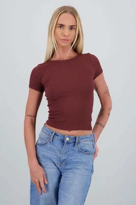 Top manga corta cuello redondo sold by Shasa