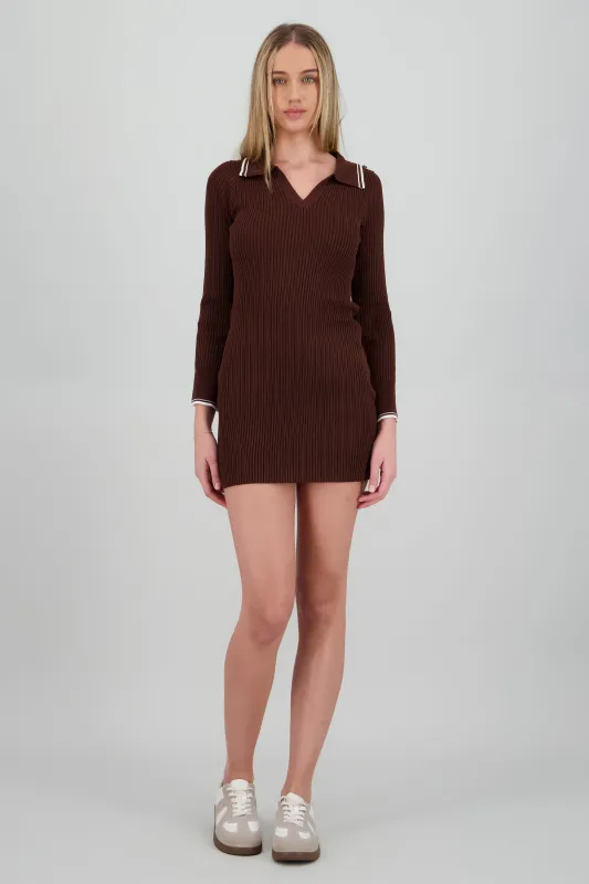 Vestido polo bodycon liso tejido sold by Shasa