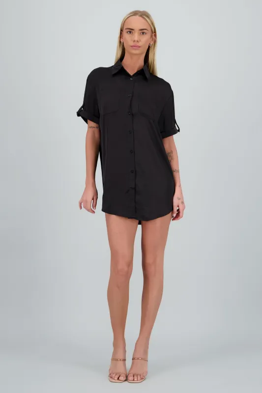 Vestido camisa satin sold by Shasa