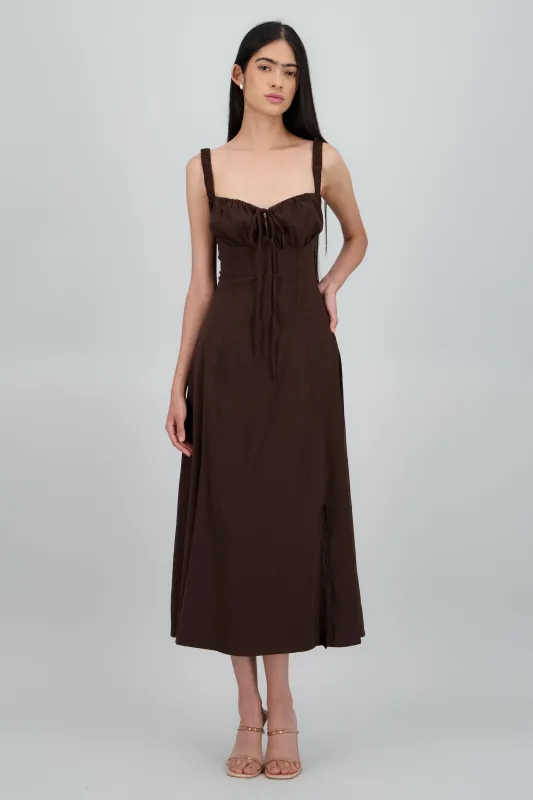 Vestido liso maxi sold by Shasa