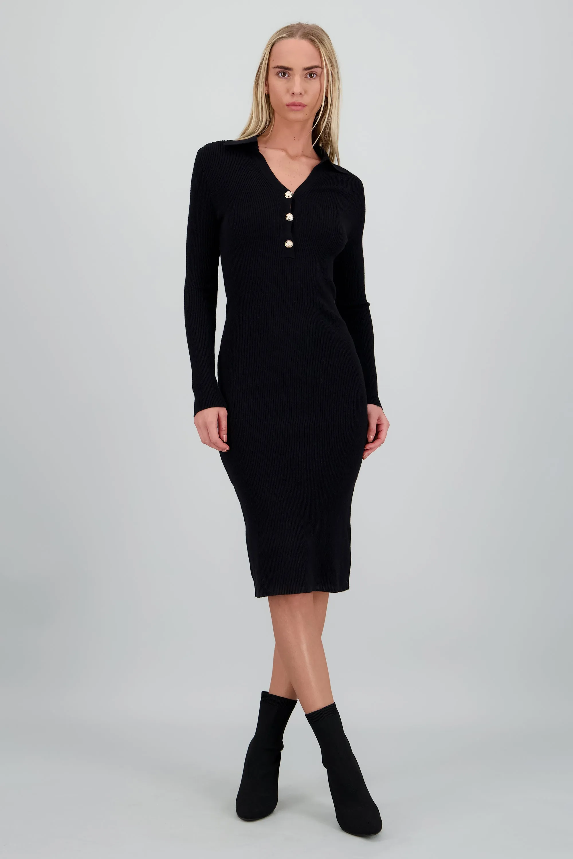 Vestido maxi tejido cuello polo sold by Shasa product image thumbnail 2