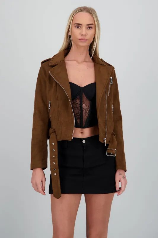 Biker cruzada suede sold by Shasa