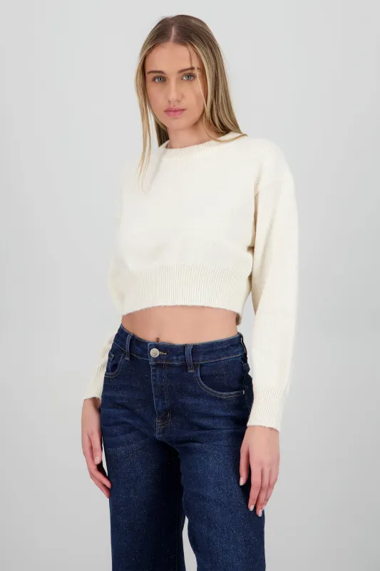 Sueter crop liso resorte sold by Shasa