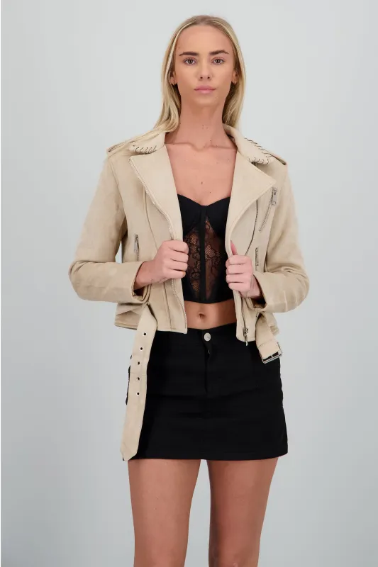 Biker cruzada suede sold by Shasa