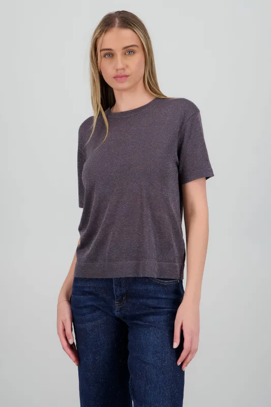 Top tejido detalle brillos sold by Shasa