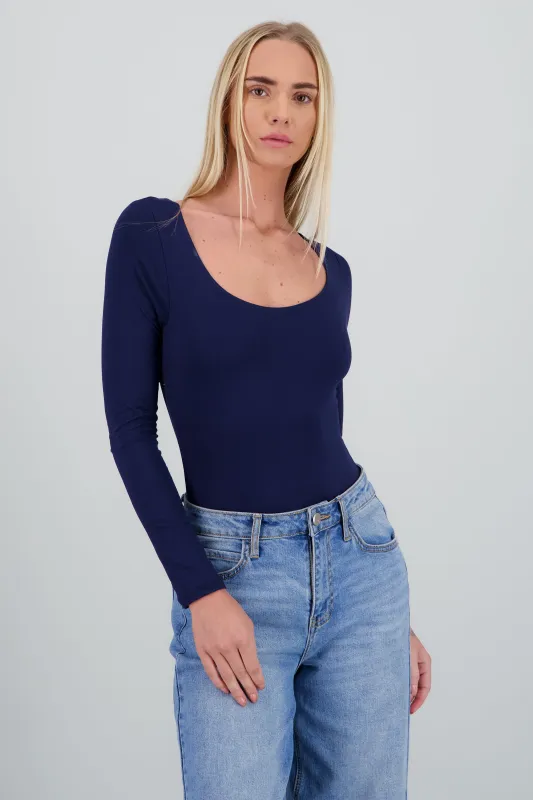 Bodysuit escote redondo manga larga sold by Shasa