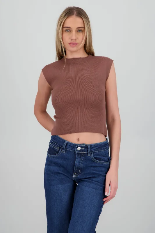 Top tejido liso manga corta sold by Shasa