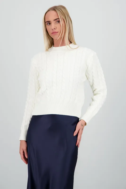 Sueter tejido detalle trenzado sold by Shasa