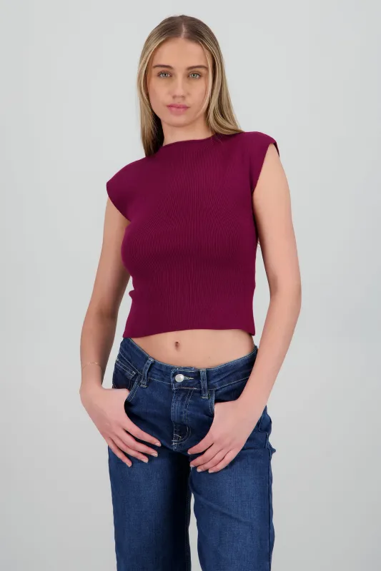 Top tejido liso manga corta sold by Shasa