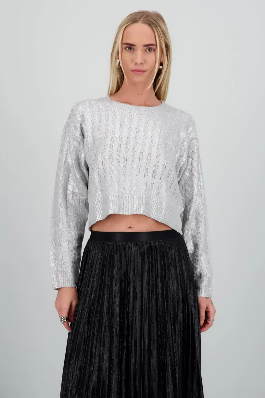 Sueter manga larga trenzado foil sold by Shasa