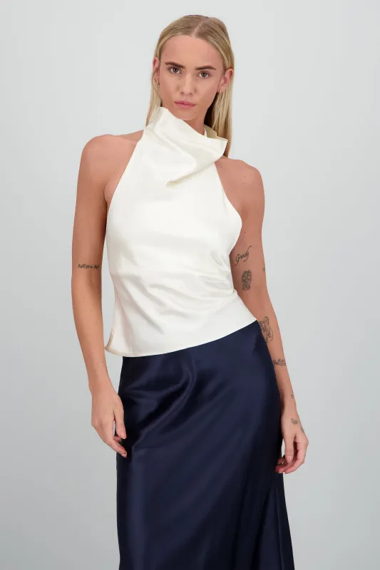 Blusa halter satinado sold by Shasa