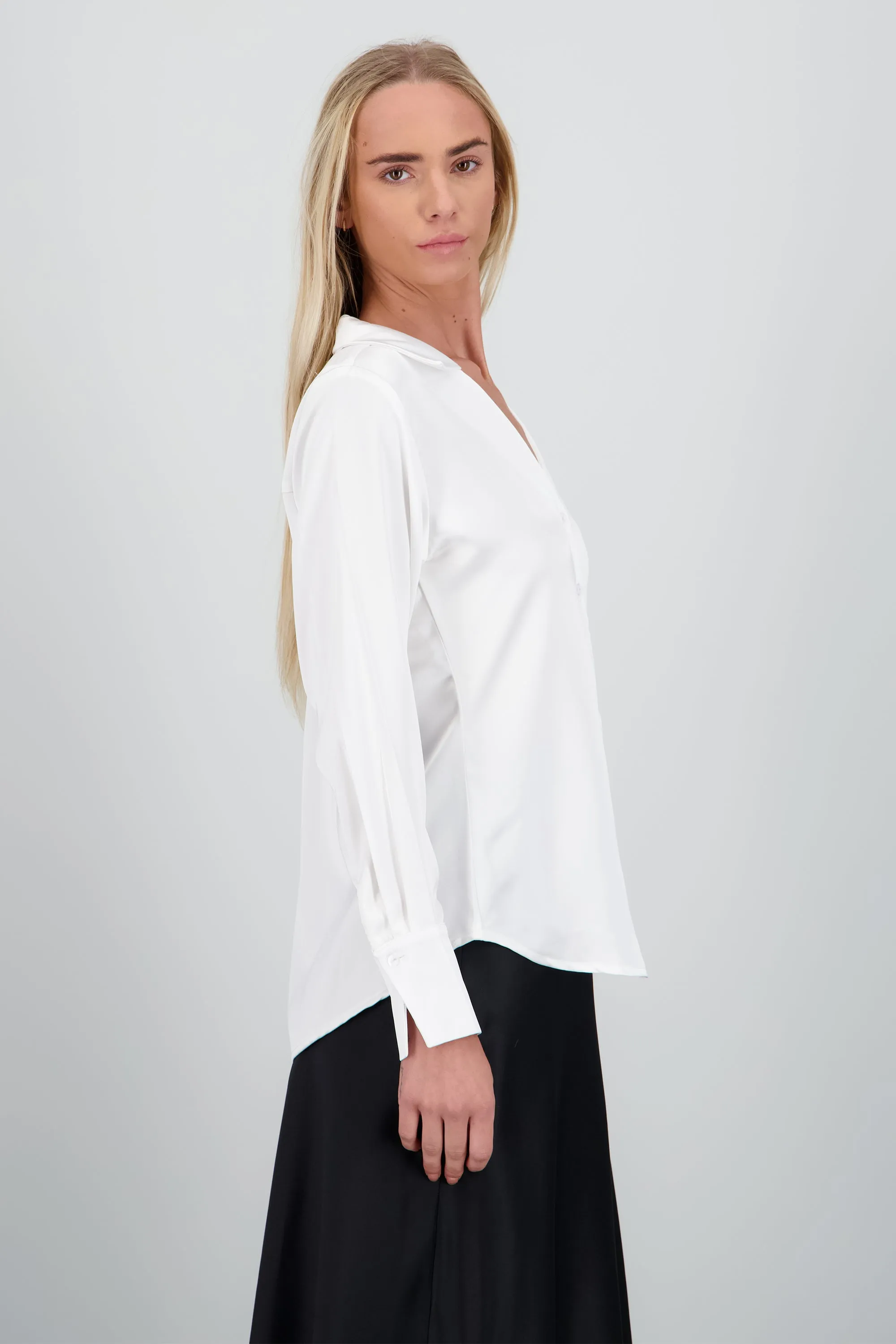 Camisa satin con escote v sold by Shasa product image thumbnail 3