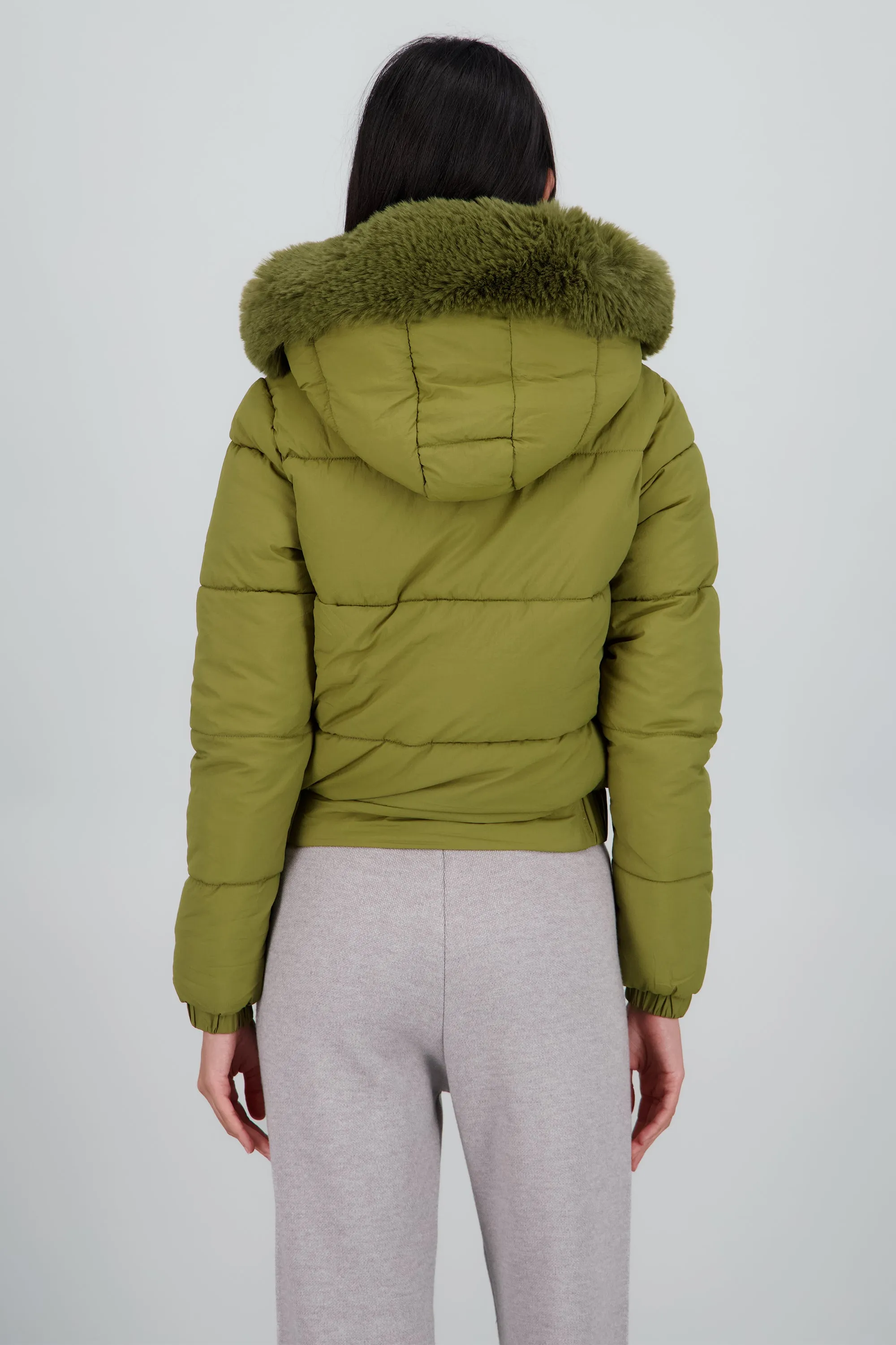 Chamarra puffer con peluche en gorro sold by Shasa product image thumbnail 4