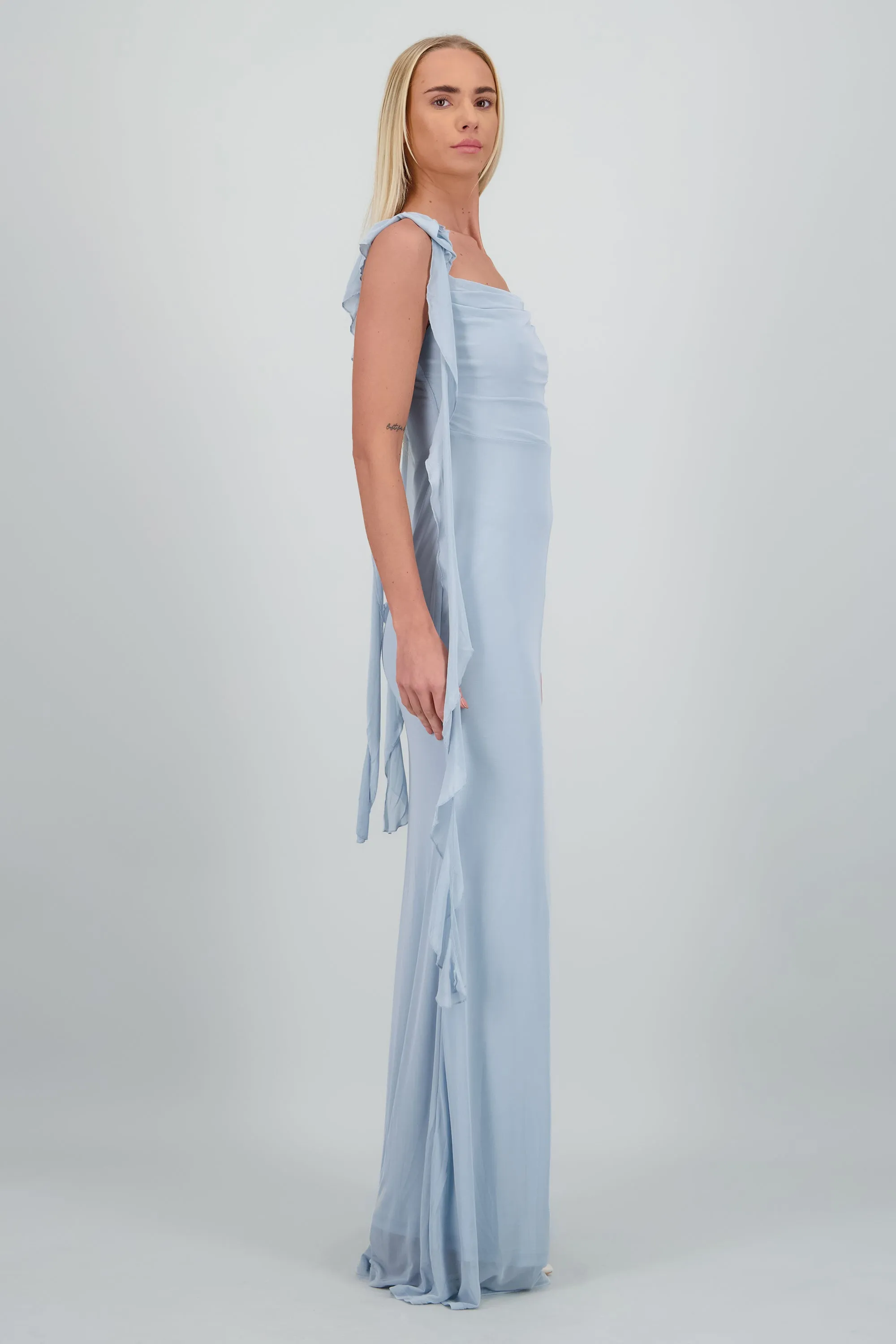 Vestido maxi detalle ruffles sold by Shasa product image thumbnail 3