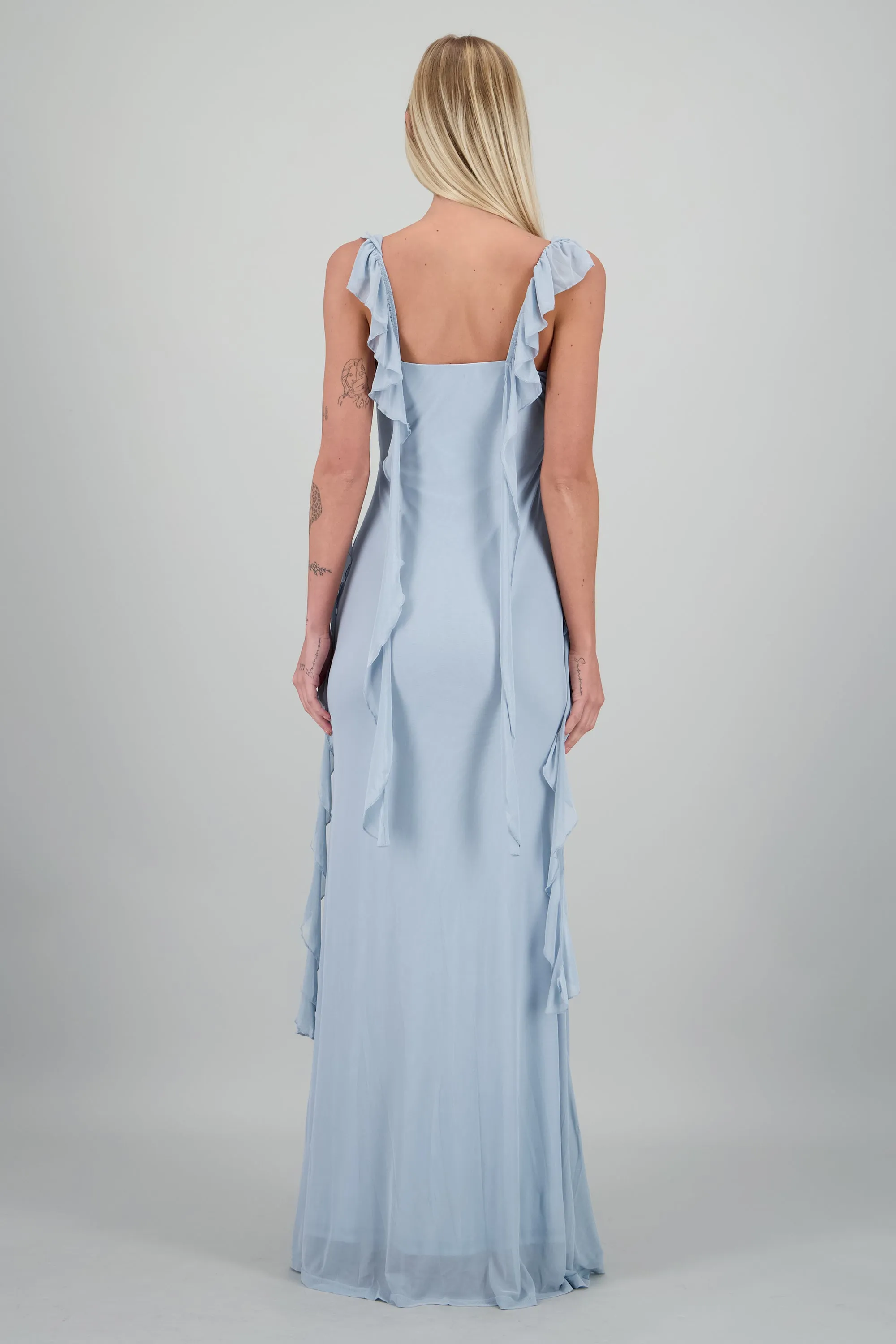 Vestido maxi detalle ruffles sold by Shasa product image thumbnail 4