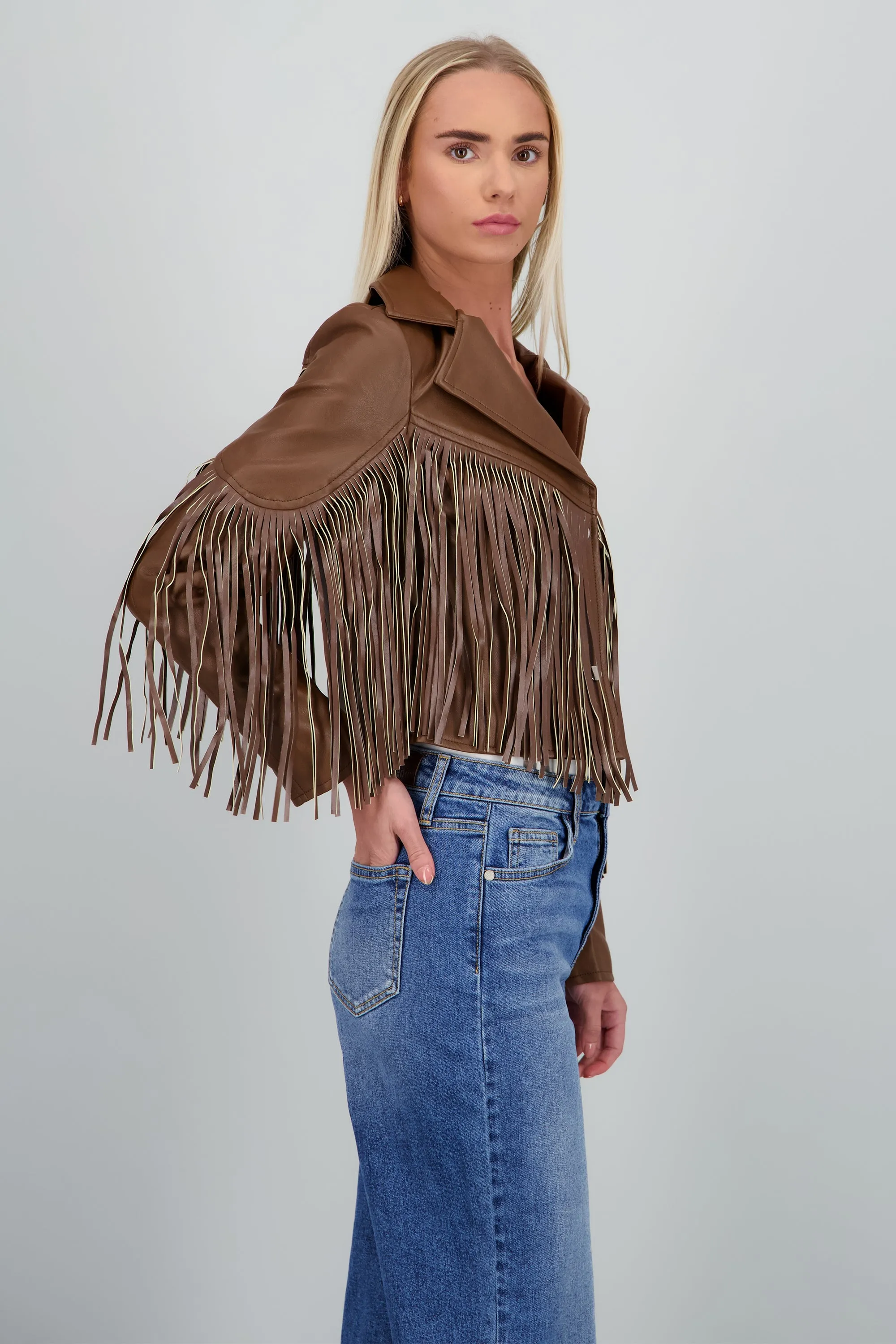 Chamarra fringe PU sold by Shasa product image thumbnail 3
