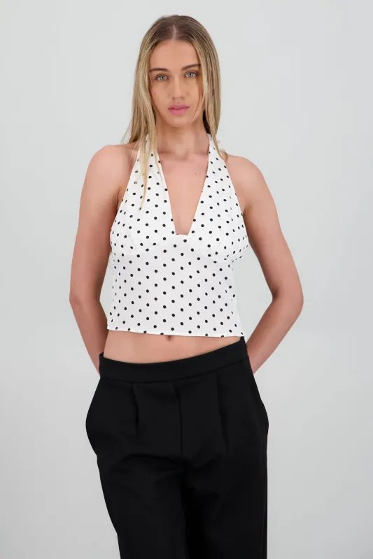 Blusa halter polka dots sold by Shasa