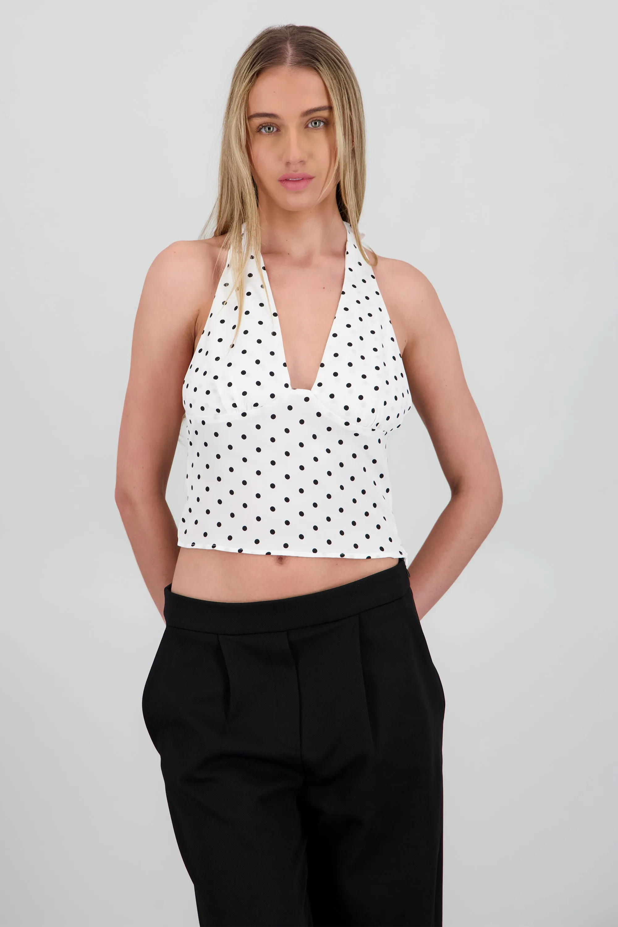 Blusa halter polka dots sold by Shasa