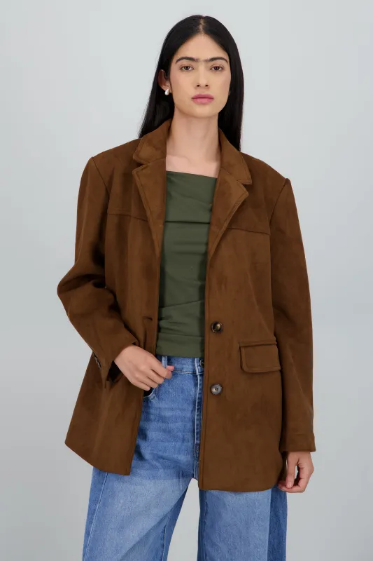 Saco oversized detalle tela sold by Shasa