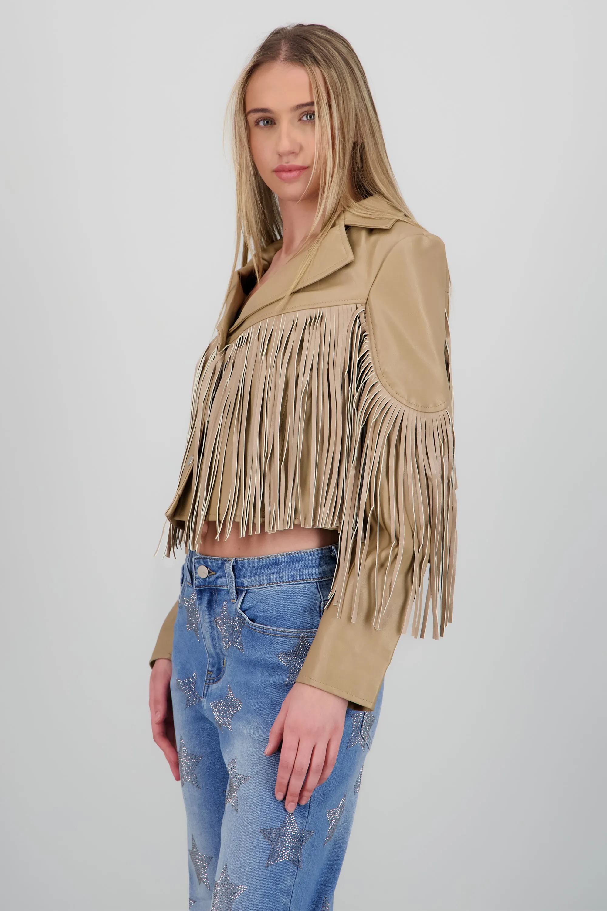Chamarra fringe PU sold by Shasa product image thumbnail 3