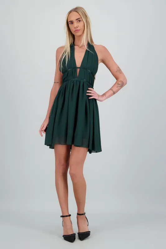 Vestido mini halter amarre espalda descubierta sold by Shasa