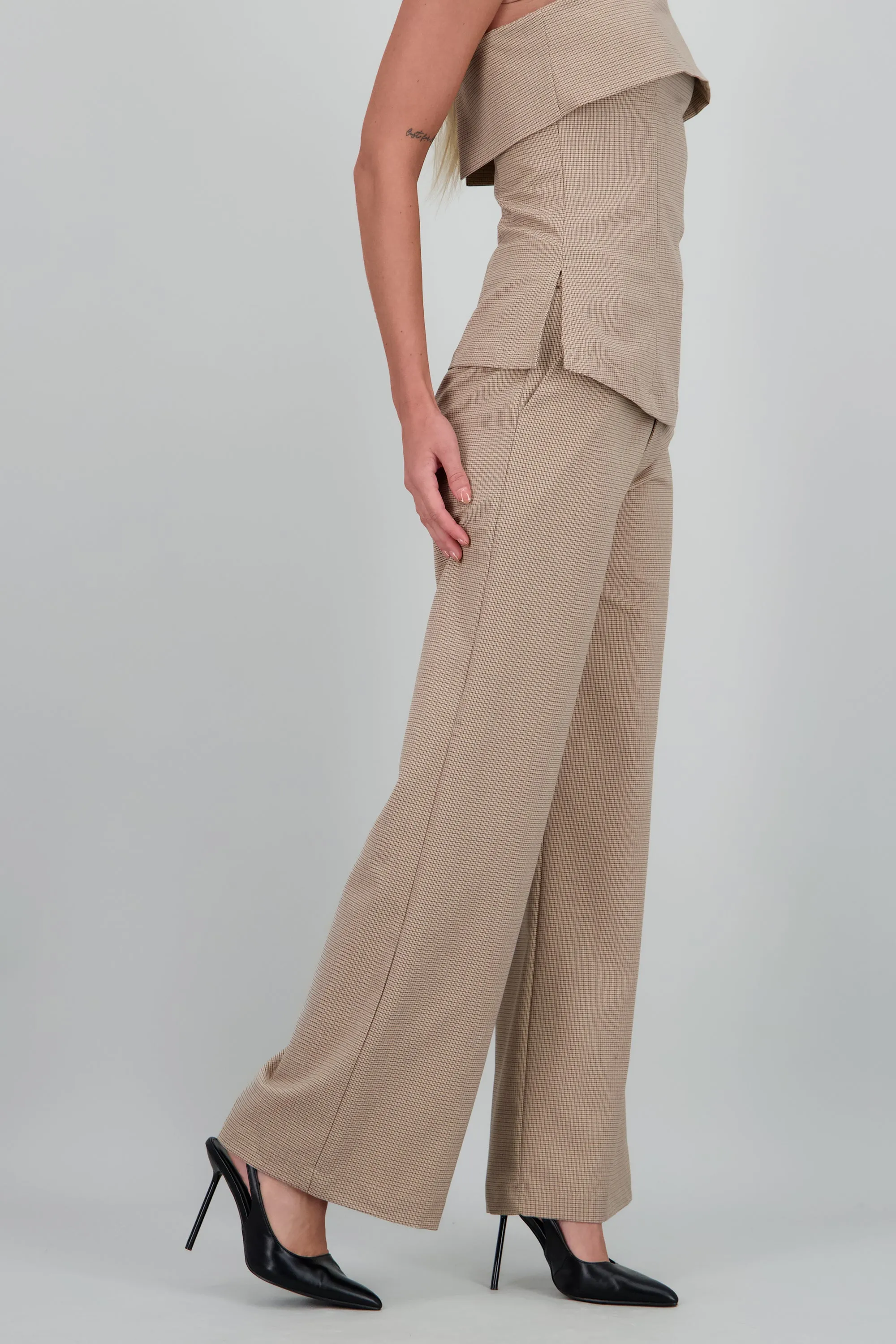 Pantalon amplio estampado tartan sold by Shasa product image thumbnail 3