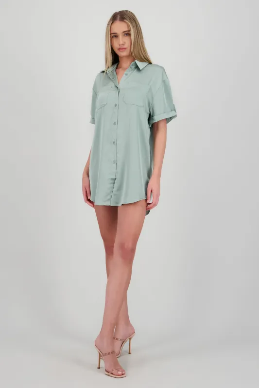 Vestido camisa satin sold by Shasa