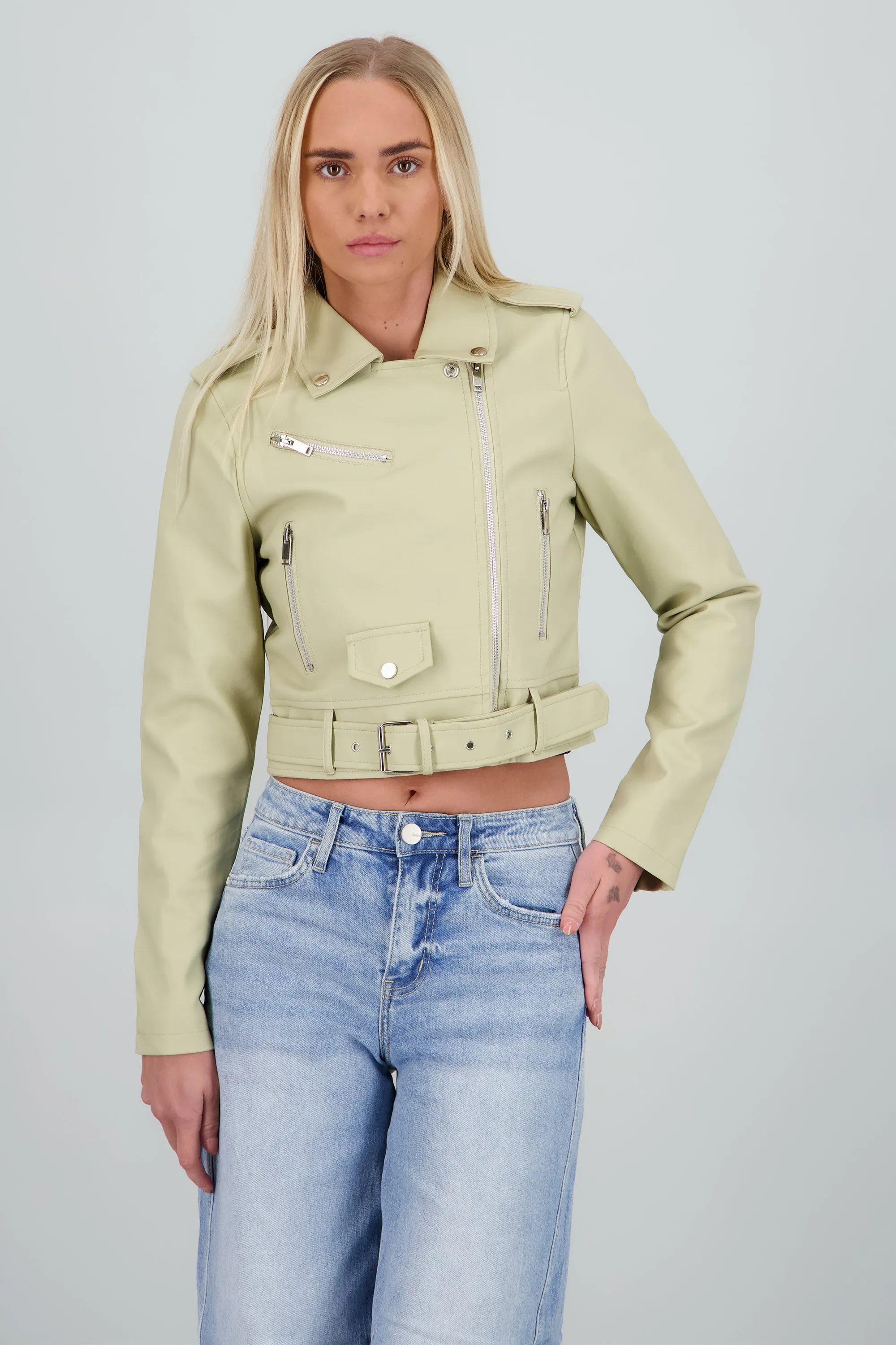 Chamarra Biker Efecto Piel Cierre sold by Shasa product image thumbnail 2