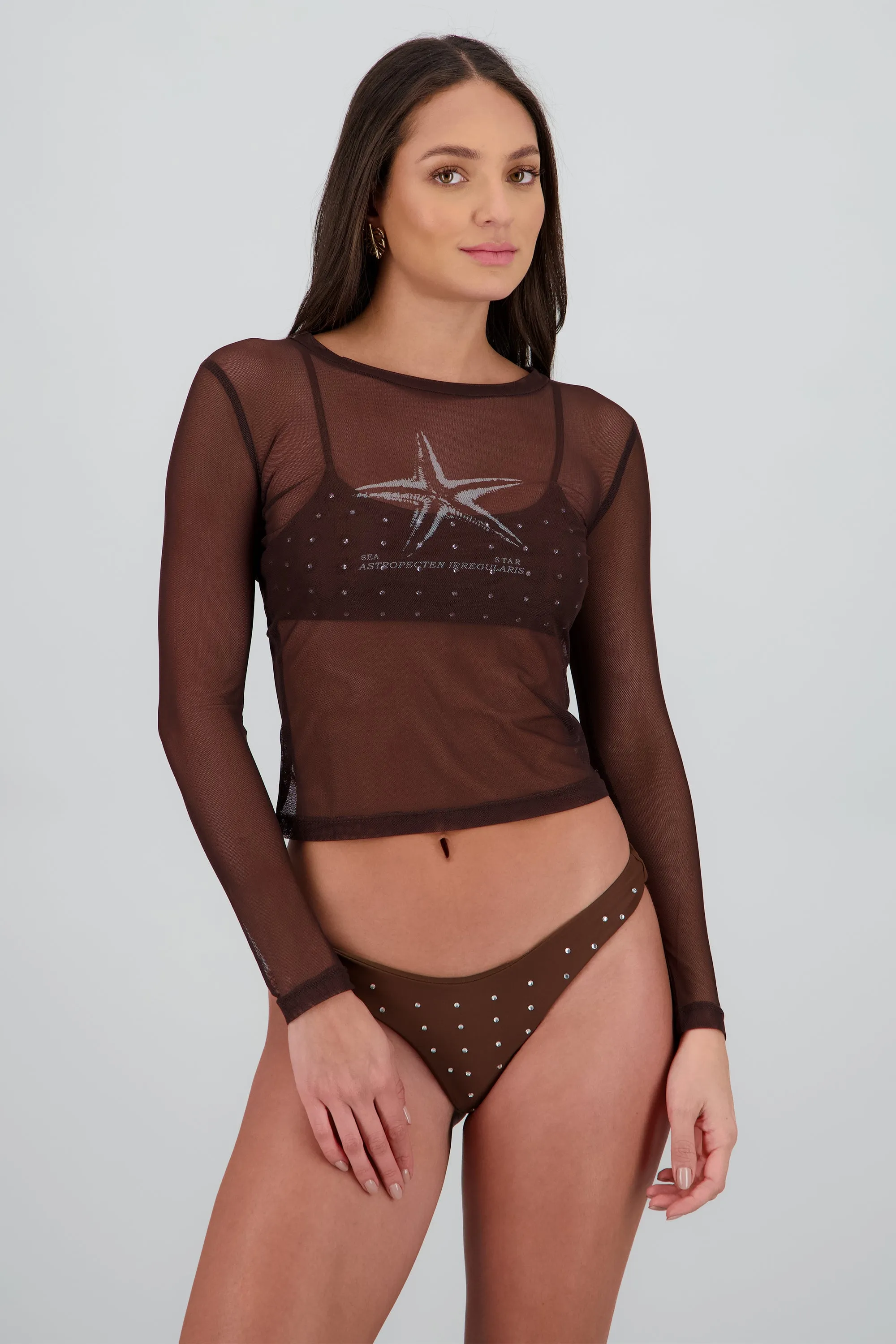 Top manga larga mesh estampado estrella sold by Shasa product image thumbnail 2